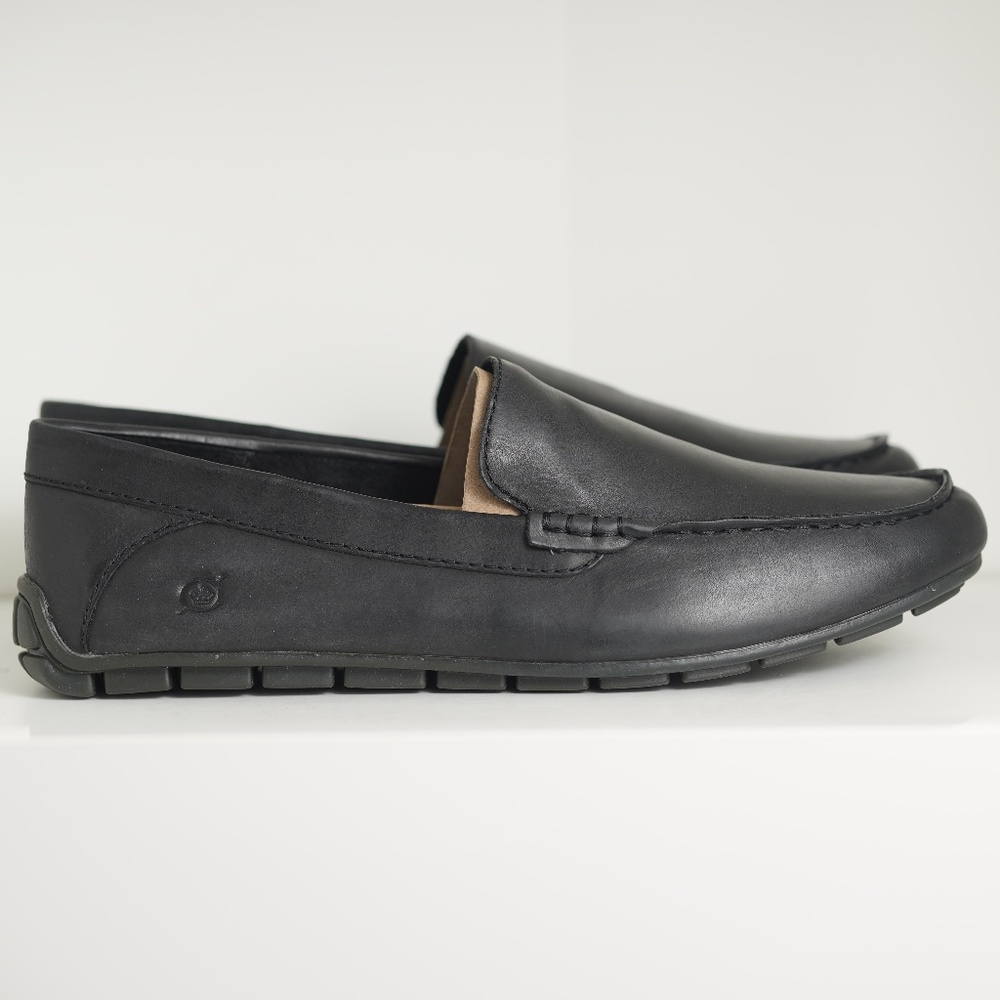 Born Men Liam Black Full Grain Leather Driver Loafers Shoes US 10.5 EU 44.5